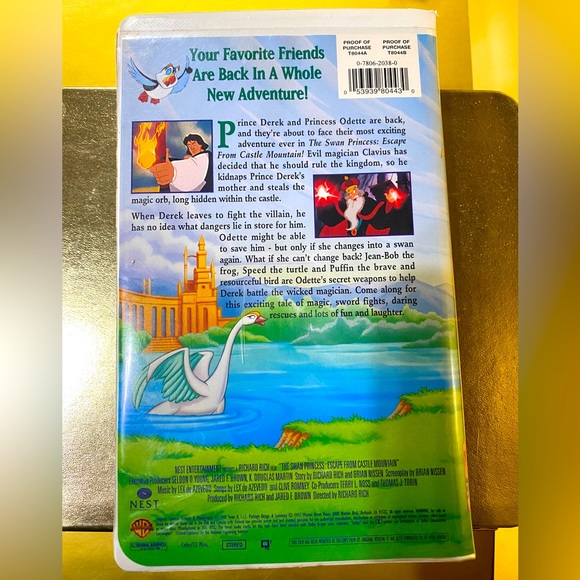 THE SWAN PRINCESS WARNER BROS. VTG 90s ESCAPE FROM CASTLE MOUNTAIN VHS VIDEO - Picture 6 of 13